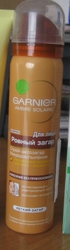 Автозагар Garnier Спрей для лица «Ровный загар» микрораспыление 75мл